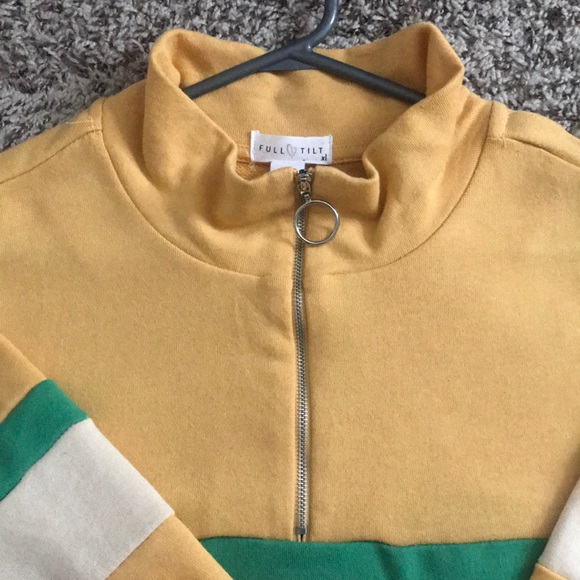Yellow Quarter Zip Sweater - Picture 3 of 4